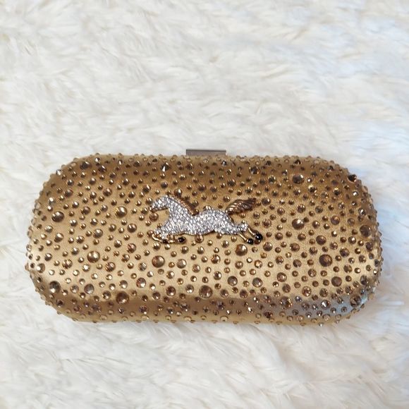 Iris Lane Purse‎ Embellished With Rhinestone Horse - Picture 1 of 8